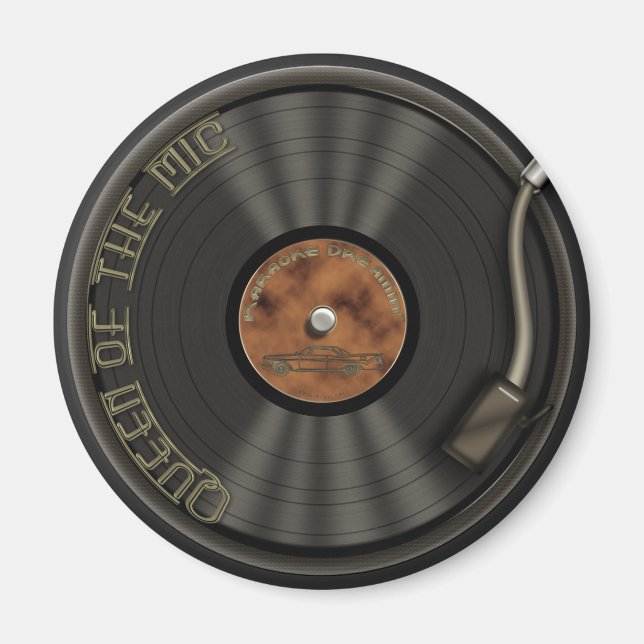 Karaoke LP Vinyl Record Magnet (Framsidan)