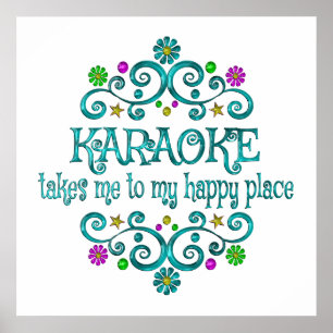 Karaoke Lycklig Ställe Poster