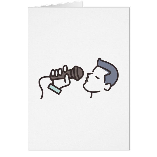 Karaoke Man Hälsningskort (Framsidan)