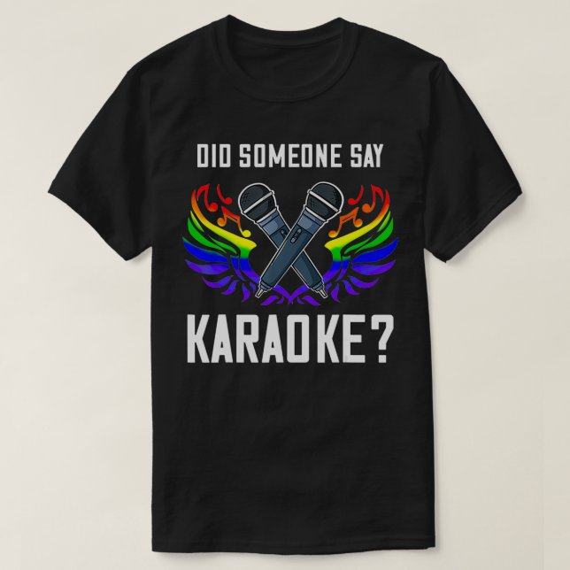 Karaoke Microphone Gift Maskin Music Singer T Shirt (Design framsida)