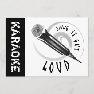 Karaoke Microphone-Sjunga har tagit bort LOUD Inbjudningar