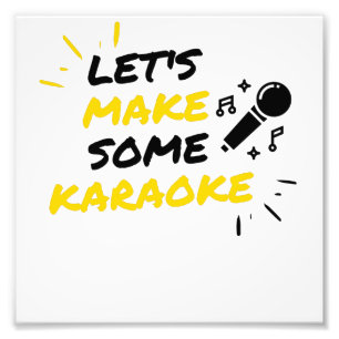 Karaoke musikmikrofon fototryck