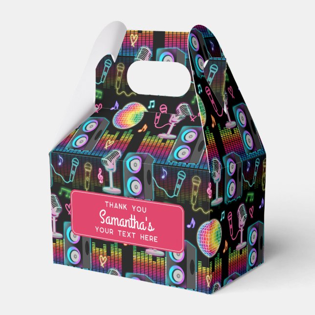 Karaoke Neon Glow Singing Music Party Presentaskar (Framsidan Sidan)