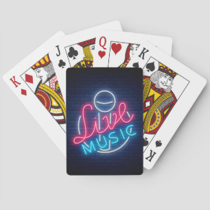 Karaoke Neon Lighting Curved Ord Art Ord Text Casinokort