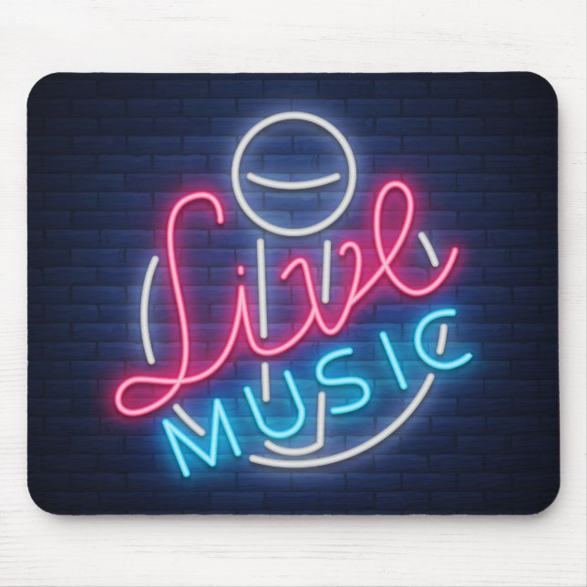 Karaoke Neon Lighting Curved Ord Art Ord Text Musmatta (Framsidan)