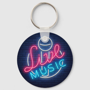 Karaoke Neon Lighting Curved Ord Art Ord Text Nyckelring