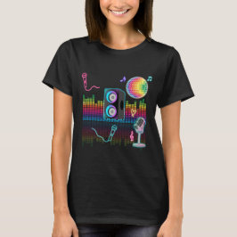 Karaoke Neon Singing Music Party T Shirt