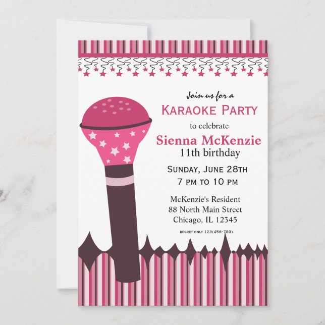 Karaoke Nights Inbjudningar (Framsida)