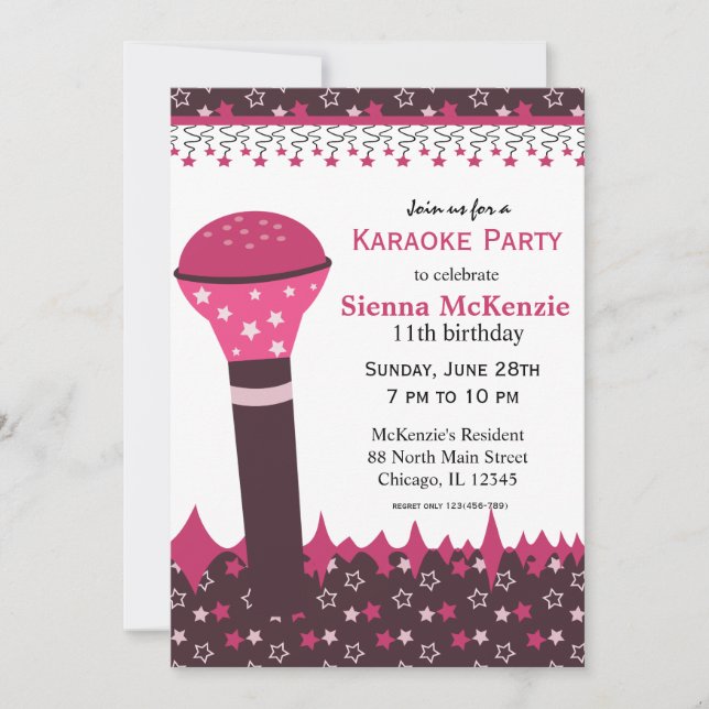 Karaoke Nights Inbjudningar (Framsida)