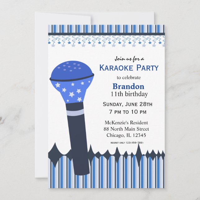 Karaoke Nights Inbjudningar (Framsida)