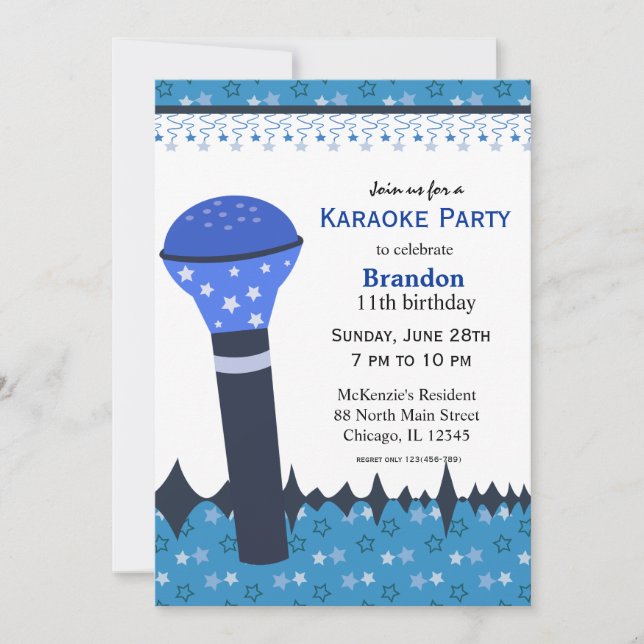 Karaoke Nights Inbjudningar (Framsida)