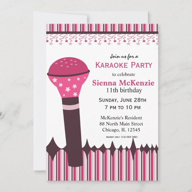 Karaoke Nights Inbjudningar (Framsida)
