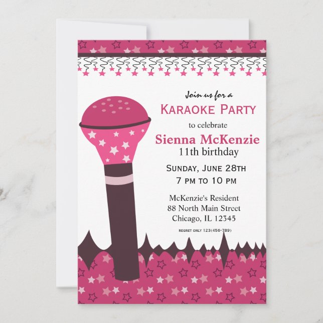 Karaoke Nights Inbjudningar (Framsida)