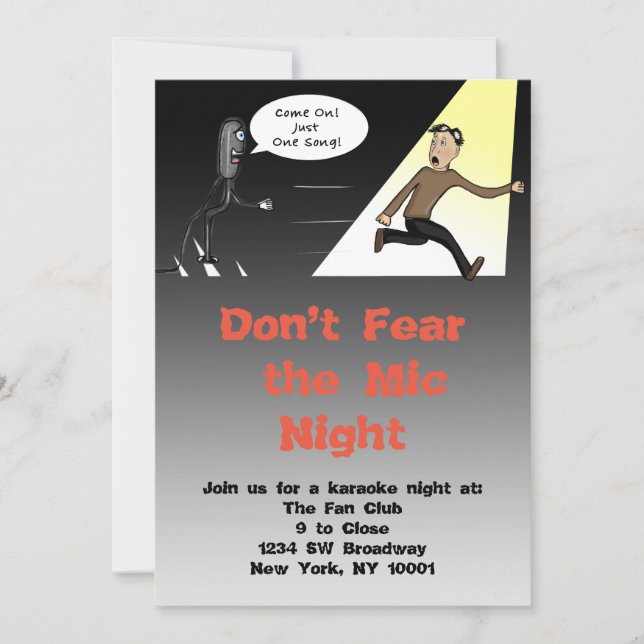 Karaoke/Open Mic-inbjudan Inbjudningar (Framsida)