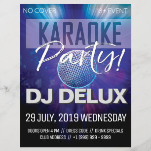 Karaoke Party DJ Klubb Flyer