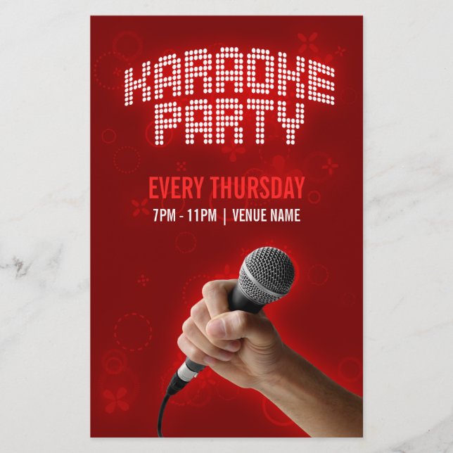 Karaoke Party flyer (Framsidan)