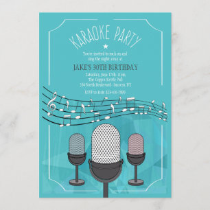 Karaoke Party-inbjudan Inbjudningar