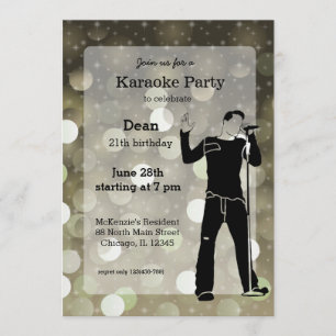 Karaoke party inbjudningar