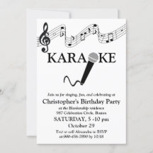 Karaoke Party Musical  Microphone Black White