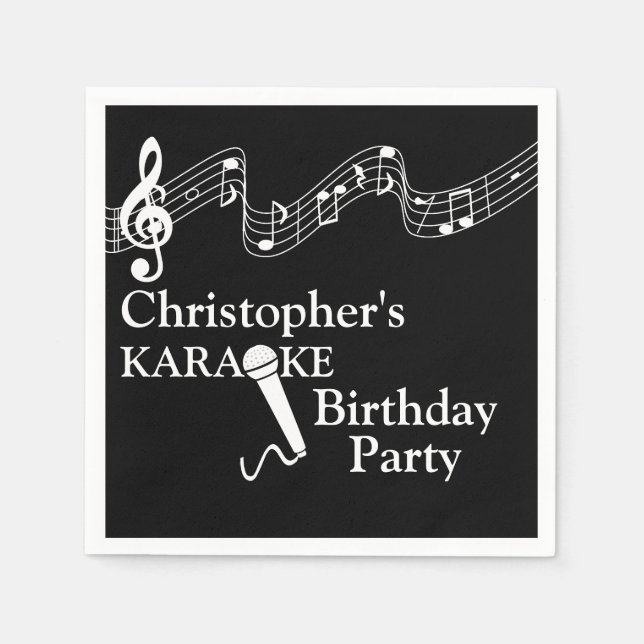 Karaoke Party Musical  Microphone Pappersservett (Framsidan)