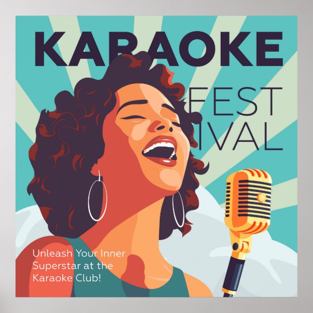 Karaoke party show poster (Framsidan)