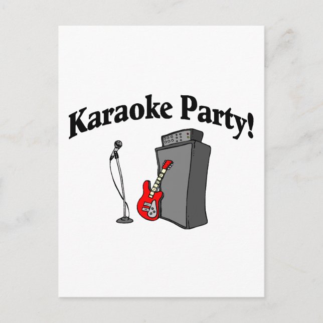 Karaoke Party Vykort (Framsida)