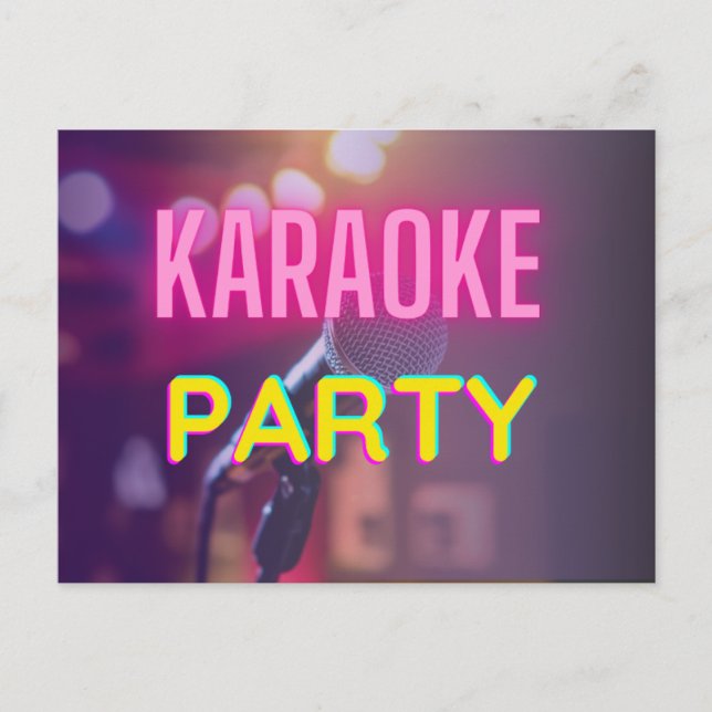 KARAOKE PARTY VYKORT (Framsida)