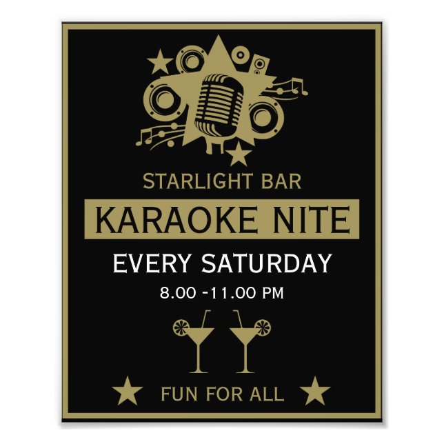 Karaoke Promotion Wall Fototryck (Framsidan)