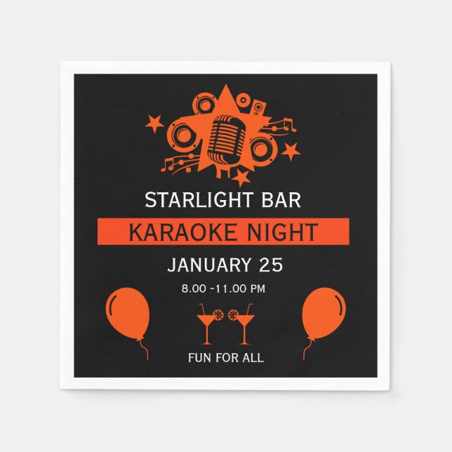 Karaoke Promotion Wall Pappersservett (Framsidan)