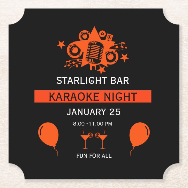Karaoke Promotion Wall Underlägg Papper (Framsida)