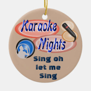 Karaoke - prydnadsföremål julgransprydnad keramik