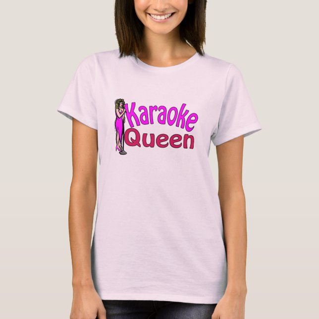 Karaoke Queen T Shirt (Framsida)