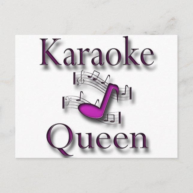 Karaoke Queen Vykort (Framsida)