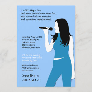 KARAOKE Sångfest Tjejkväll Födelsedagsfirande Inbjudningar