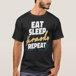 Karaoke Singer Eat Soat Karaoke Upprepa 80s Retro T Shirt