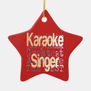 Karaoke Singer Extraordinaire Julgransprydnad Keramik