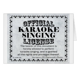 Karaoke Singing License Hälsningskort