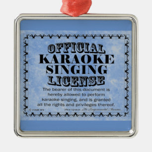 Karaoke Singing License Metall Ornament