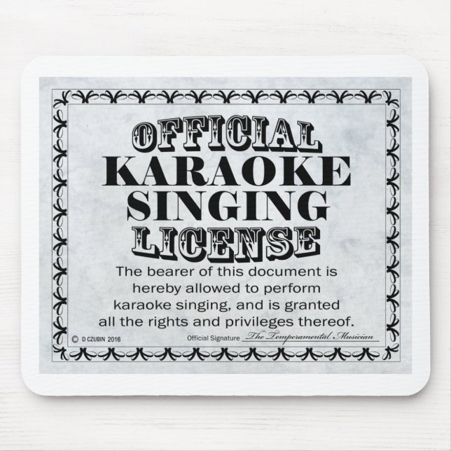 Karaoke Singing License Musmatta (Framsidan)