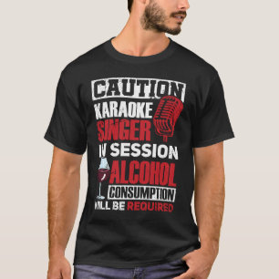 Karaoke Singing Microphone Karaoke Singer in Sessi T Shirt
