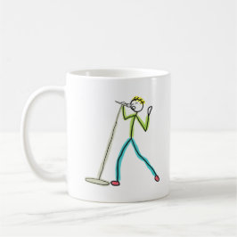 Karaoke-sjungande Stickman Kaffemugg