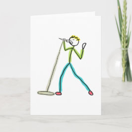 Karaoke-sjungande Stickman Kort