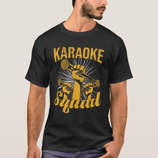 Karaoke Squad Singer Singer Singing Karaoke T Shirt (Framsida)