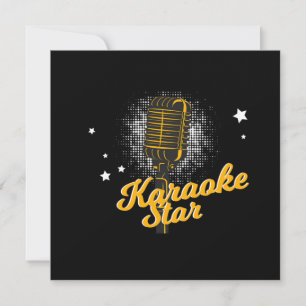Karaoke Star Mic Microphone Music Singing Gift Inbjudningar