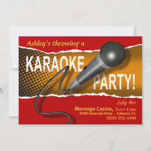 Karaoke Tjejernas Natt Ut Festnatt Inbjudningar