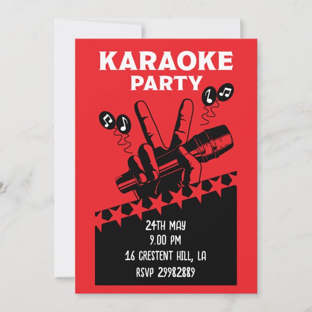 Karaokefest Inbjudan (Framsida)