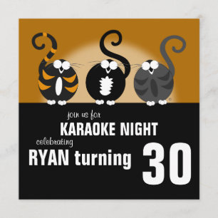 Karaokefödelsedaginbjudan Inbjudningar