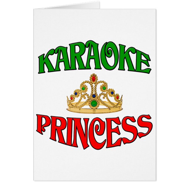 KaraokePrincess. Hälsningskort (Framsidan)