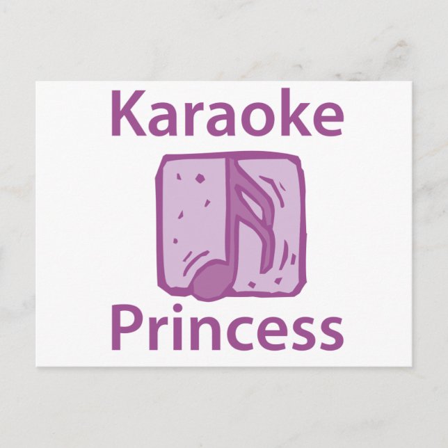 Karaokeprinsessa Vykort (Framsida)