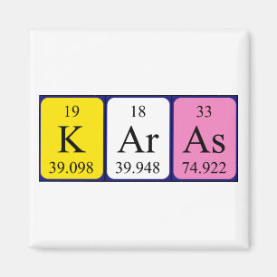 Karas Periodiska bord namn magnet